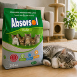 Absorsol Baby – Arena para Gatos con Fragancia Baby Powder 2kg – imagen 2