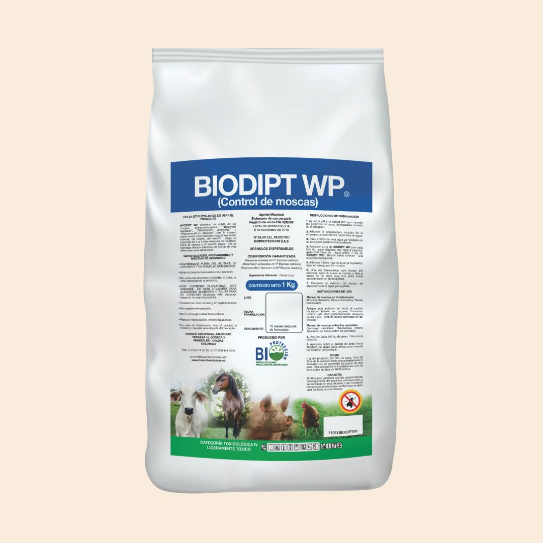 Biodipt solución biológica con hongos entomopatógenos para control natural de moscas y plagas