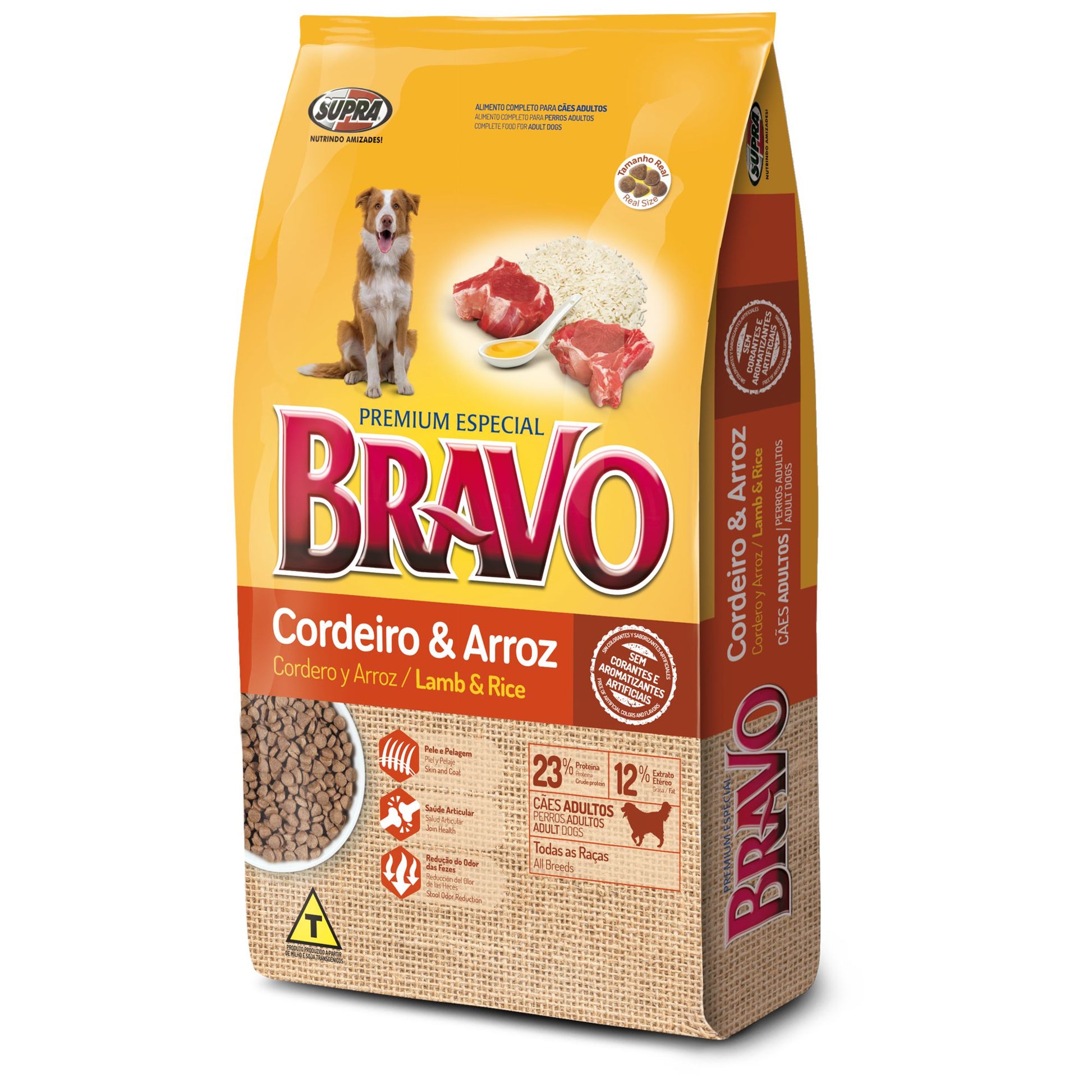 Bravo Cordero y Arroz alimento perros 1 kg