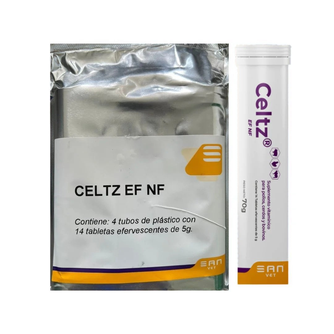 CELTZ EF NF – Suplemento vitamínico efervescente para aves, cerdos y bovinos
