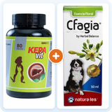 Kit Digestión e Hígado para perros: Kepavit + C-Fagia