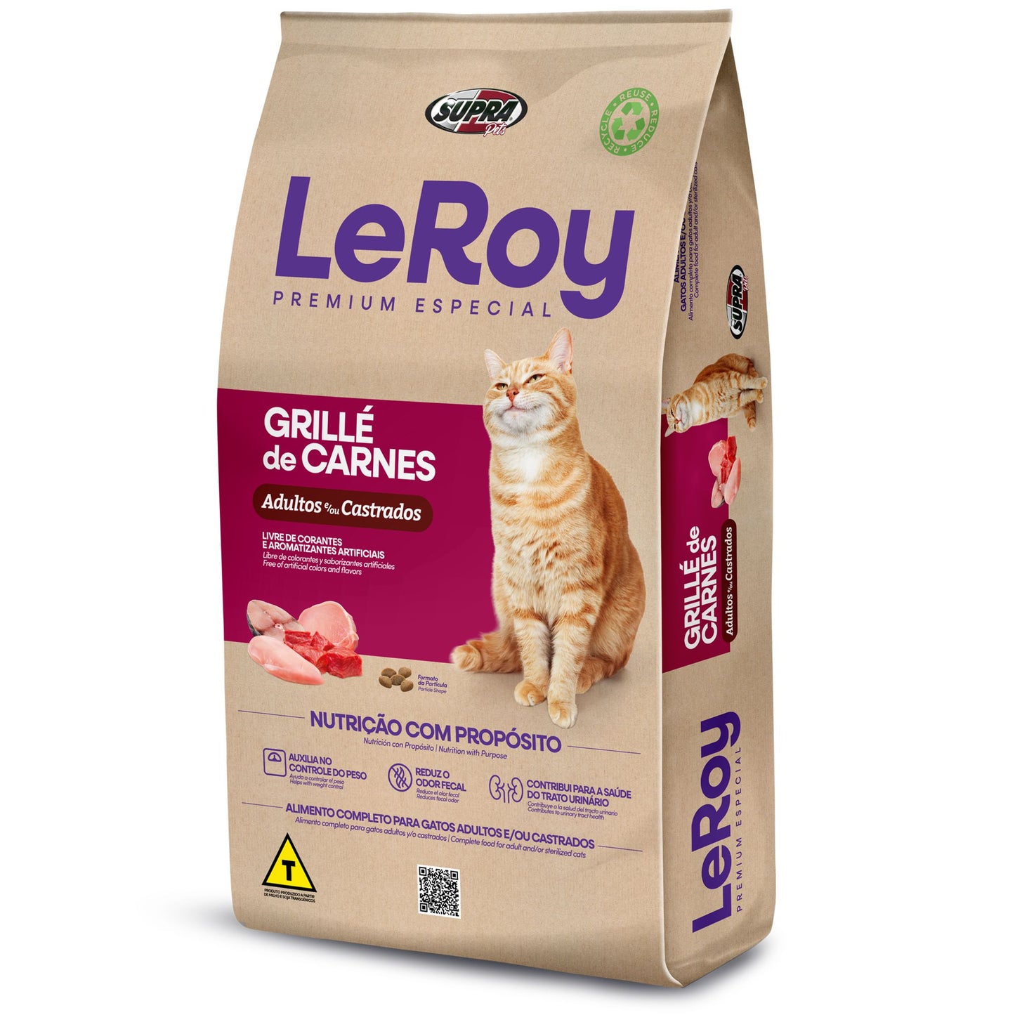 Leroy Grille de Carnes alimento gatos adultos 15 kg