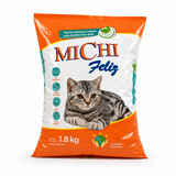 Michi Feliz Natural – Arena para Gatos Liviana 100% Natural 1.8 kg