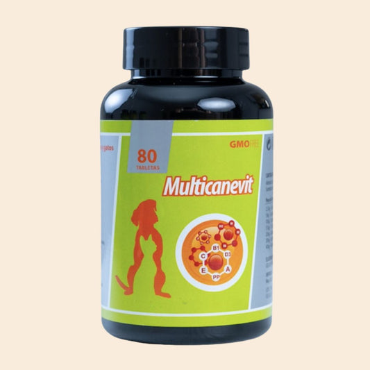 Multicanevit multivitamínico completo con hierro y complejo B para perros y gatos