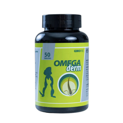 OMEGA DERM – Suplemento dermatológico con ácidos grasos Omega 3 y 6 para perros y gatos